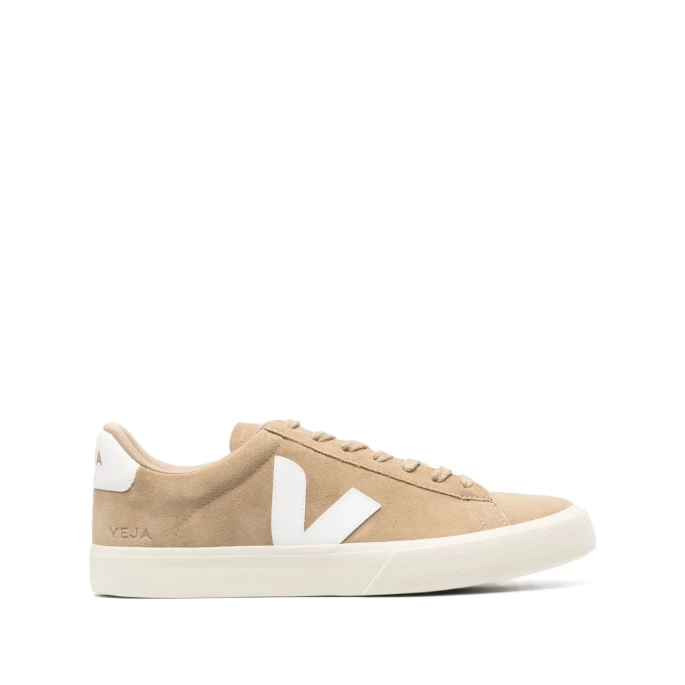 Veja Witte Suède Veld Beige Dames