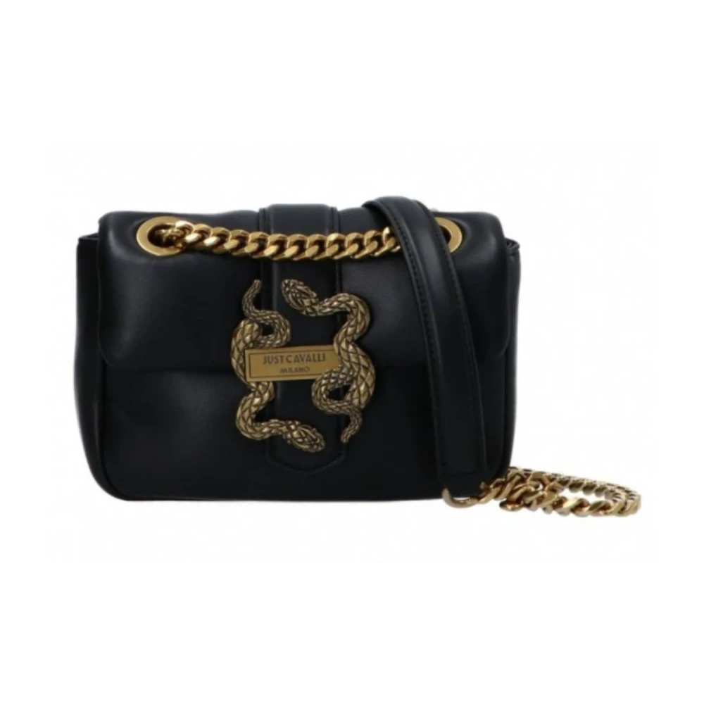 Just Cavalli Nieuwe Iconische Puffy Dames Tas Black Dames