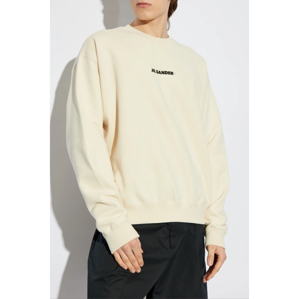 Jil Sander Sweatshirt met logo Beige Heren