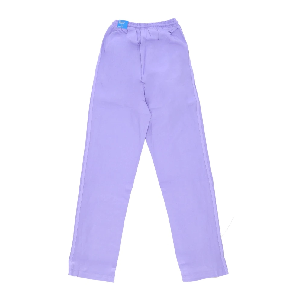 Adidas Paarse Linnen Wijde Pijp Sweatpants Purple Dames