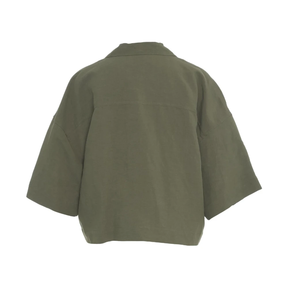 8pm Groene Linnen Blend Blouse Green Dames