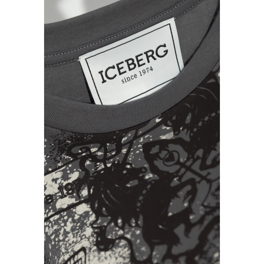 Iceberg T-shirt met print Gray Heren
