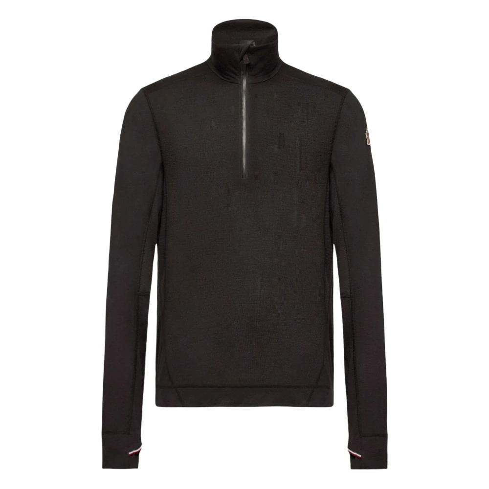 Moncler Grenoble Knit Half-Zip Polo Neck - Mann Tops Black M - Immagine 5