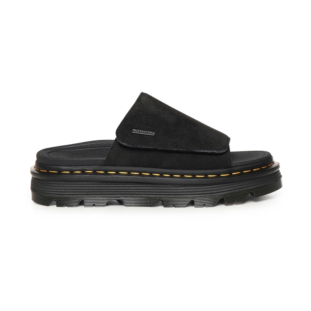 Dr. Martens Women's Black Sliders, 6 1/2 Uk, Zebzag Slide