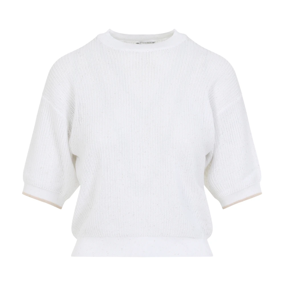 PESERICO Bianco Tricot Sweater voor Vrouwen White Dames