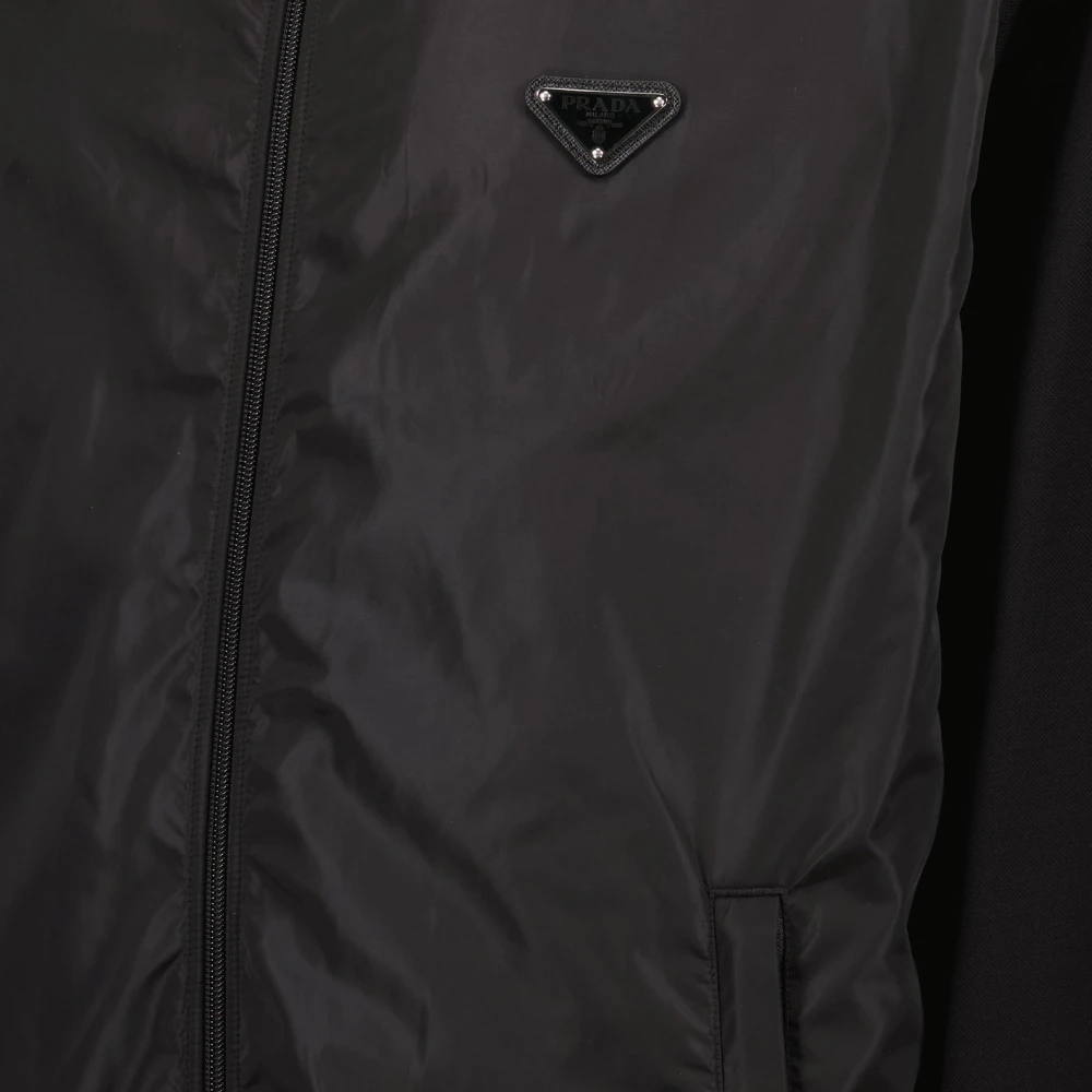 Prada Re-Nylon Windbreaker Jas Black Heren