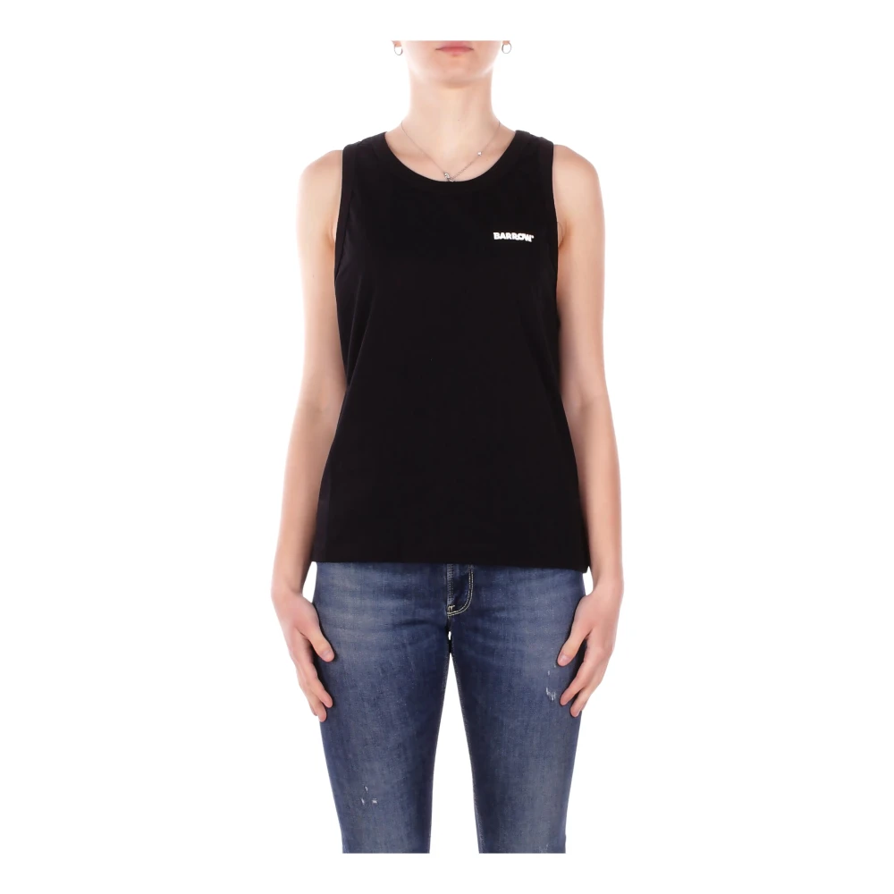 Barrow Women's Black Logo Tank Top - Sleeveless Tops - Xs - Tops