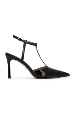 Lackpumps med ankelrem