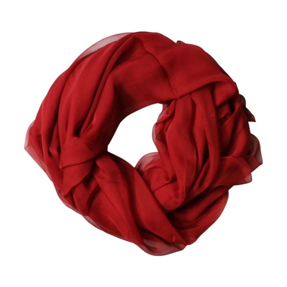 Dolce & Gabbana Uomo Rosso - Silk Neck Wrap Shawl Scarf - Accessories - One Size