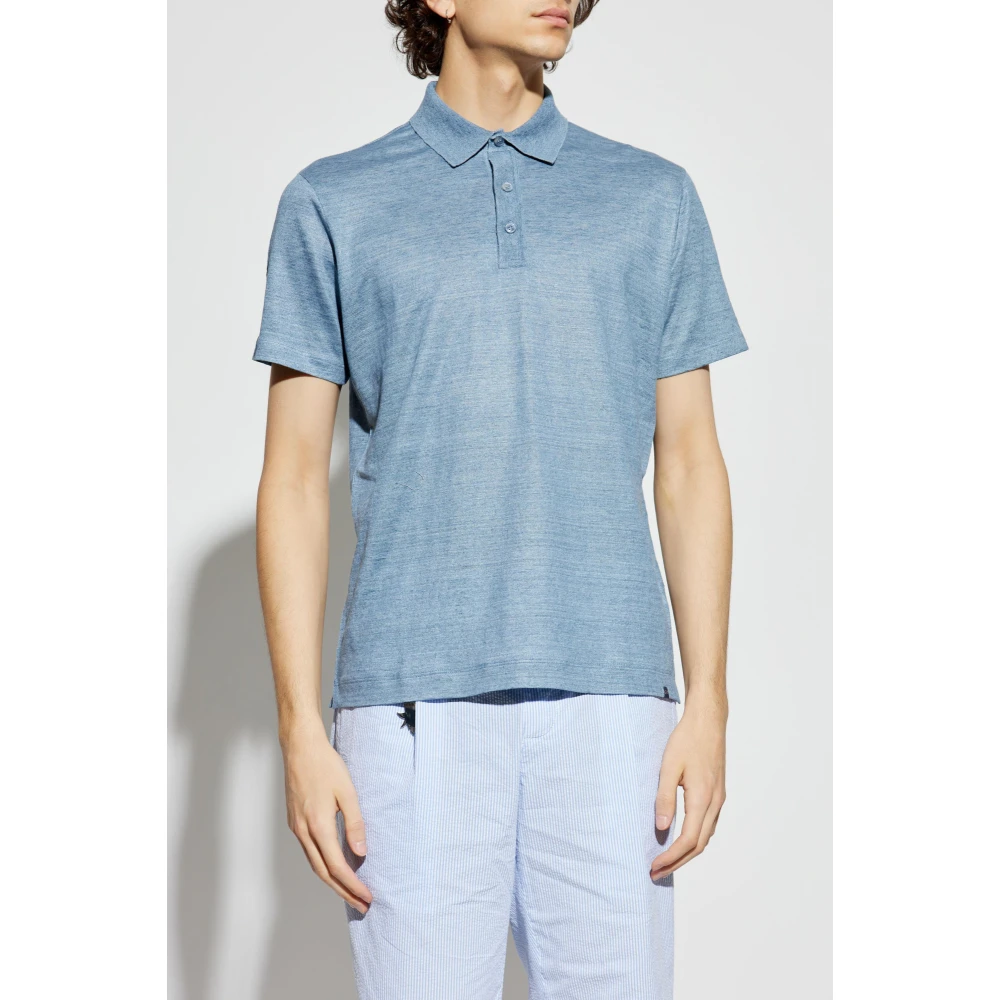 PAUL & SHARK Linnen Polo Blue Heren