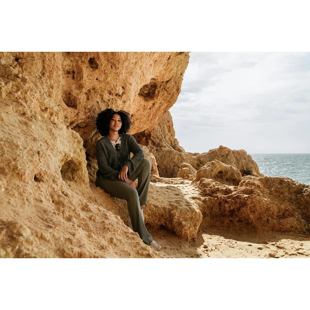 &Co Woman Zachte gebreide cardigan Green Dames