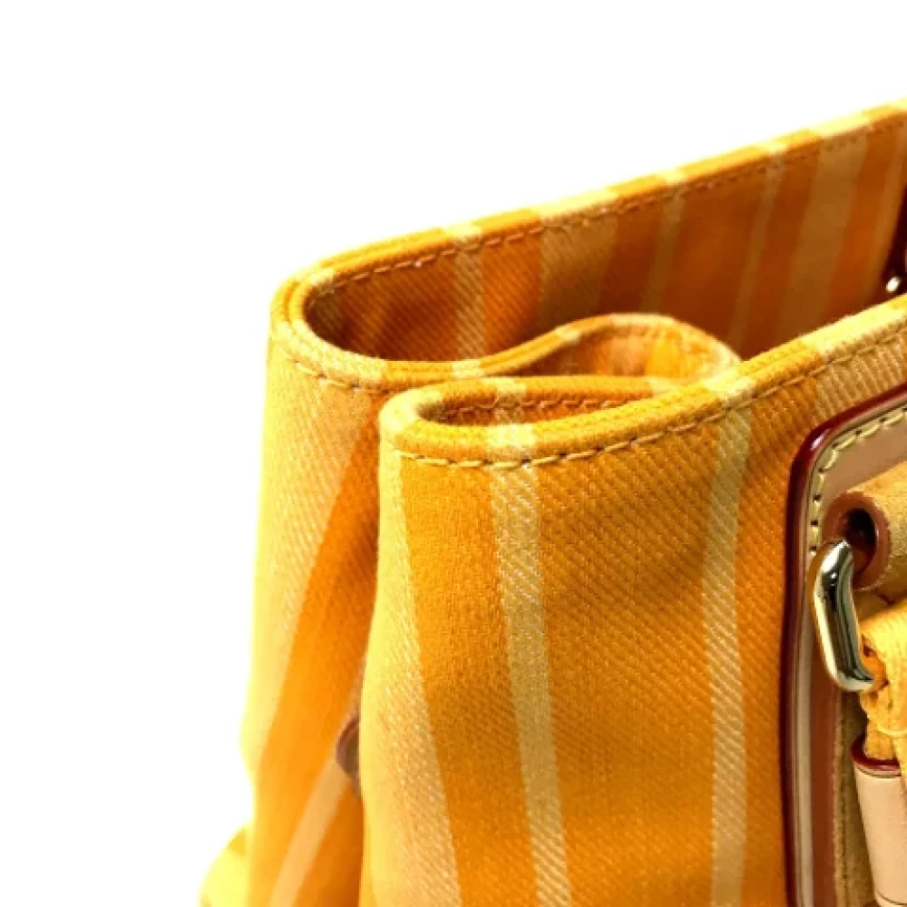 Louis Vuitton Vintage Pre-owned Cotton louis-vuitton-bags Yellow Dames