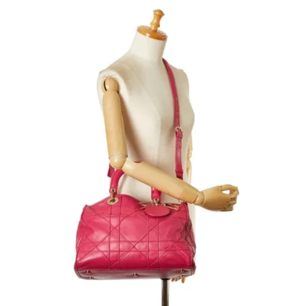Dior Vintage Pre-owned Leather dior-bags Pink Dames