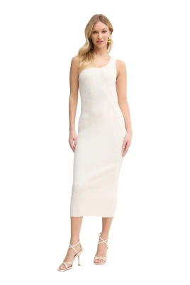 Ribbstickad Bodycon Maxiklänning