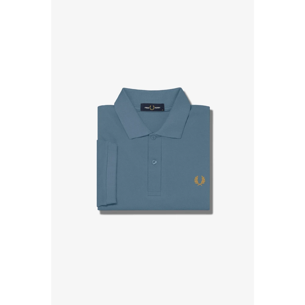 Fred Perry Slim Fit Plain Polo in Ash Blue Golden Hour Blue Heren