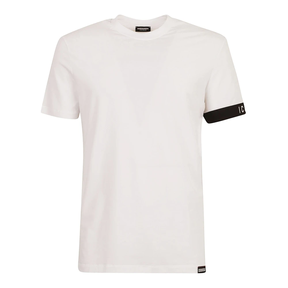 Dsquared2 Witte T-shirts en Polos met ronde hals White Heren
