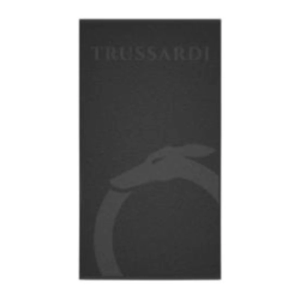 Trussardi Unisex Ouroboro Strandhanddoek Black Unisex