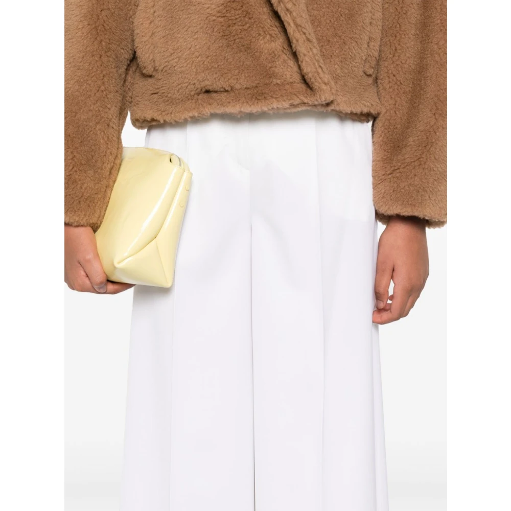 Max Mara Elegante Witte Wijde Broek White Dames