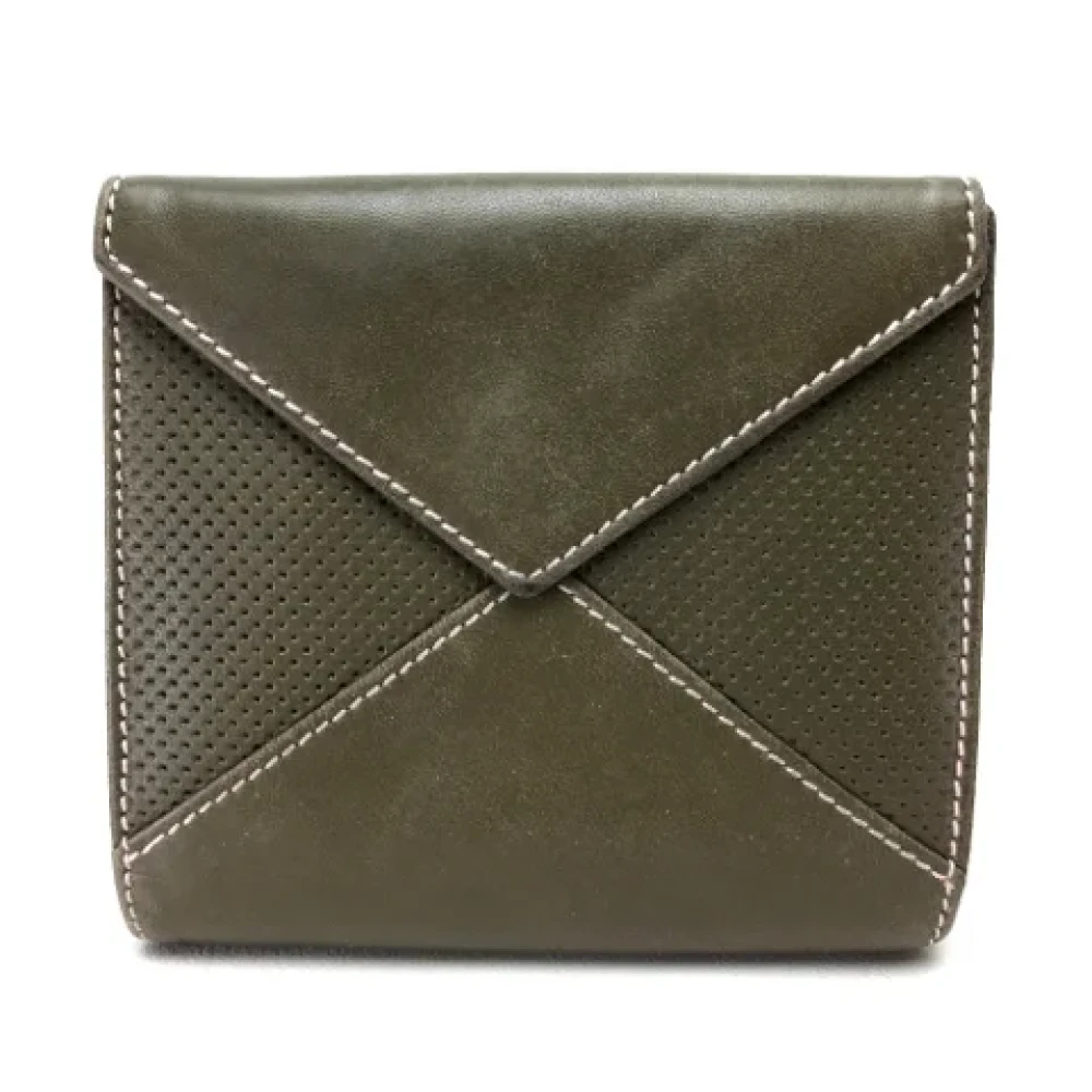 Loewe Pre-owned Leather wallets Green Dames