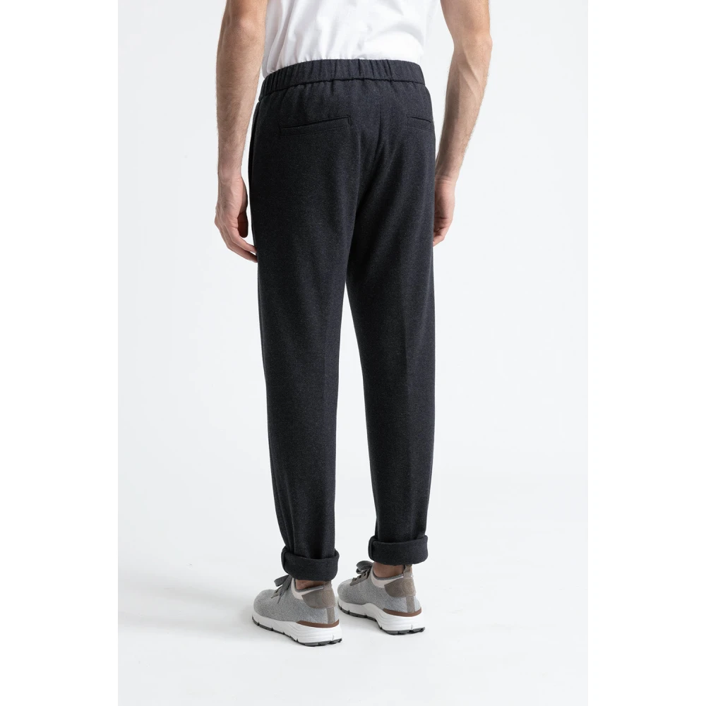 PESERICO Katoenmix joggers Black Heren