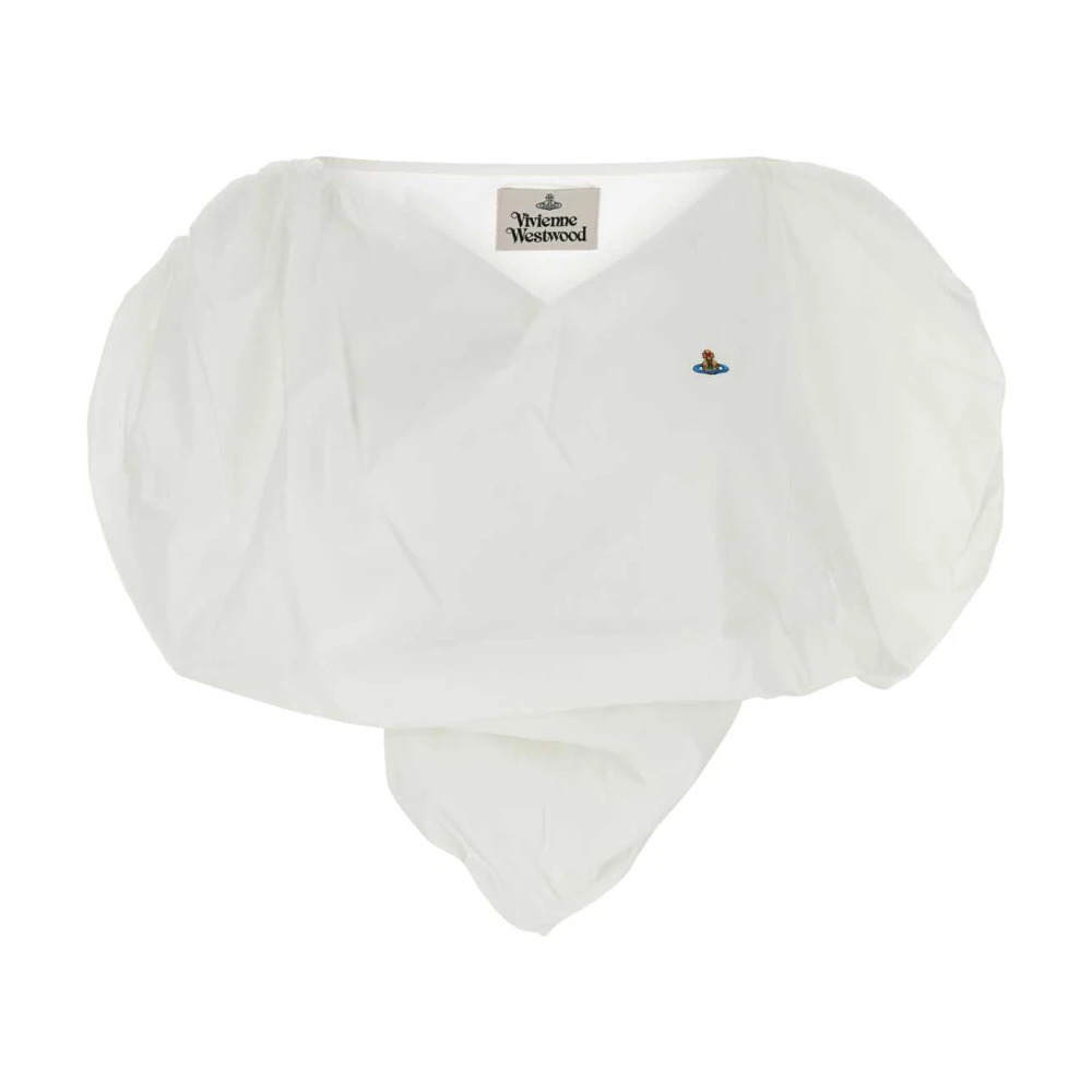 Vivienne Westwood Women's White Blouses, Xs, Heart Top In Cotton