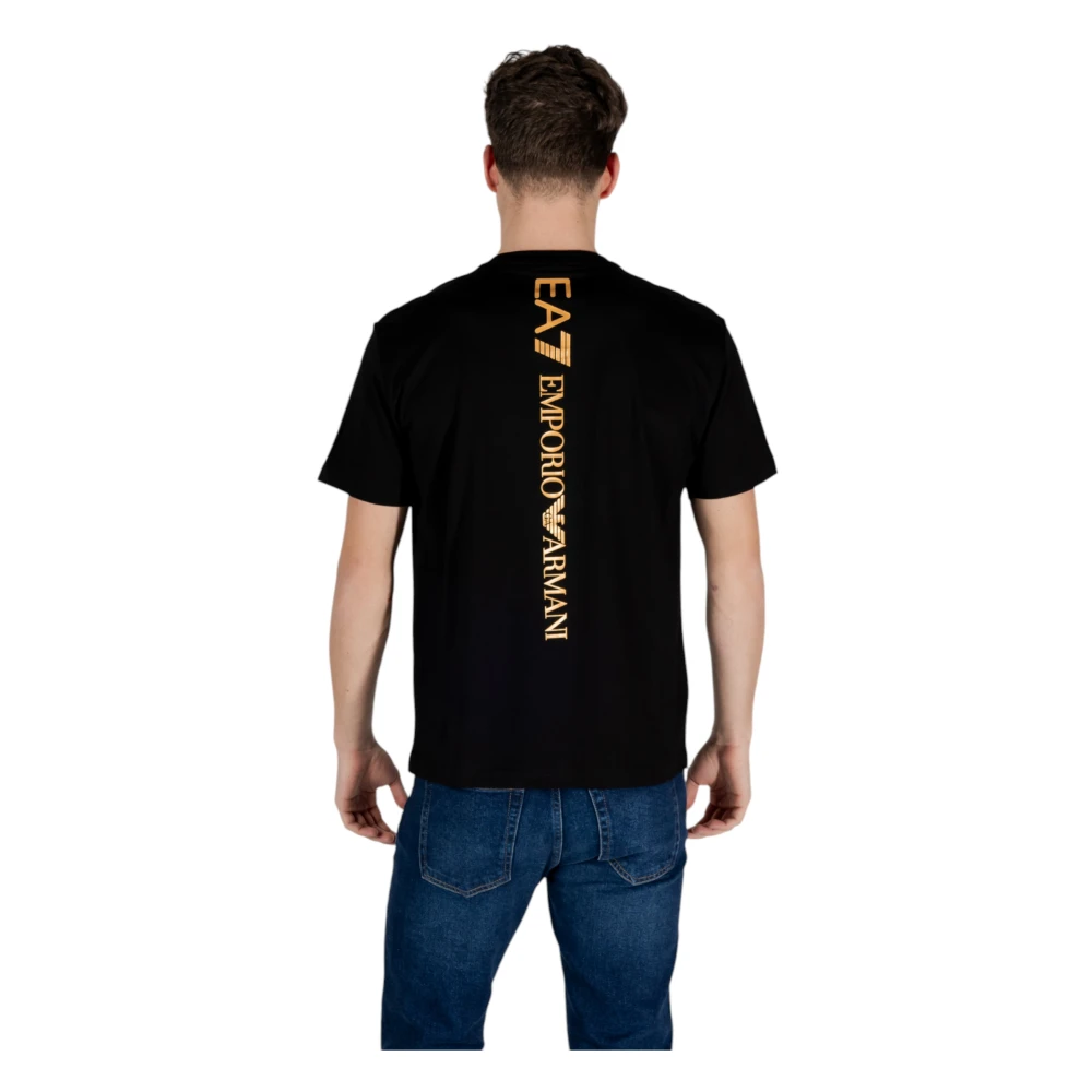 Emporio Armani EA7 Katoenen T-shirt korte mouwen lente zomer Black Heren