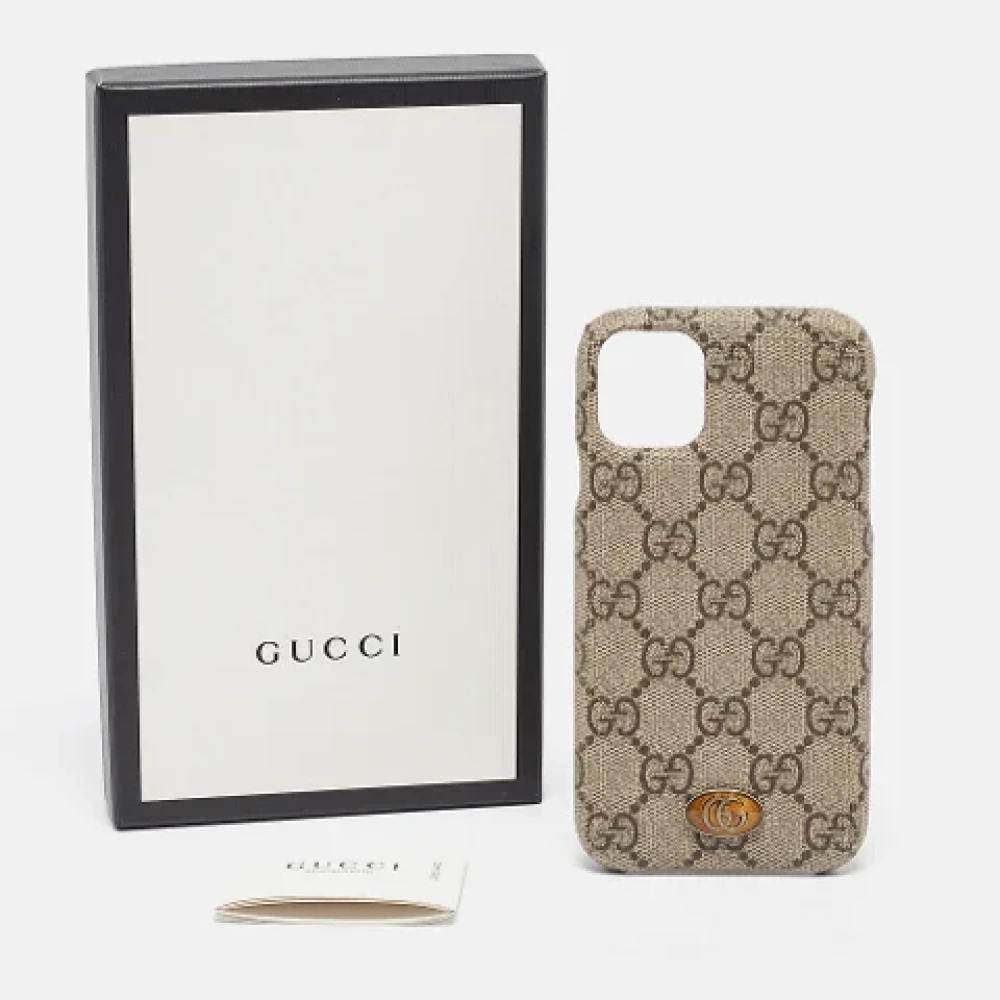 Gucci Vintage Pre-owned Fabric home-office Beige Dames
