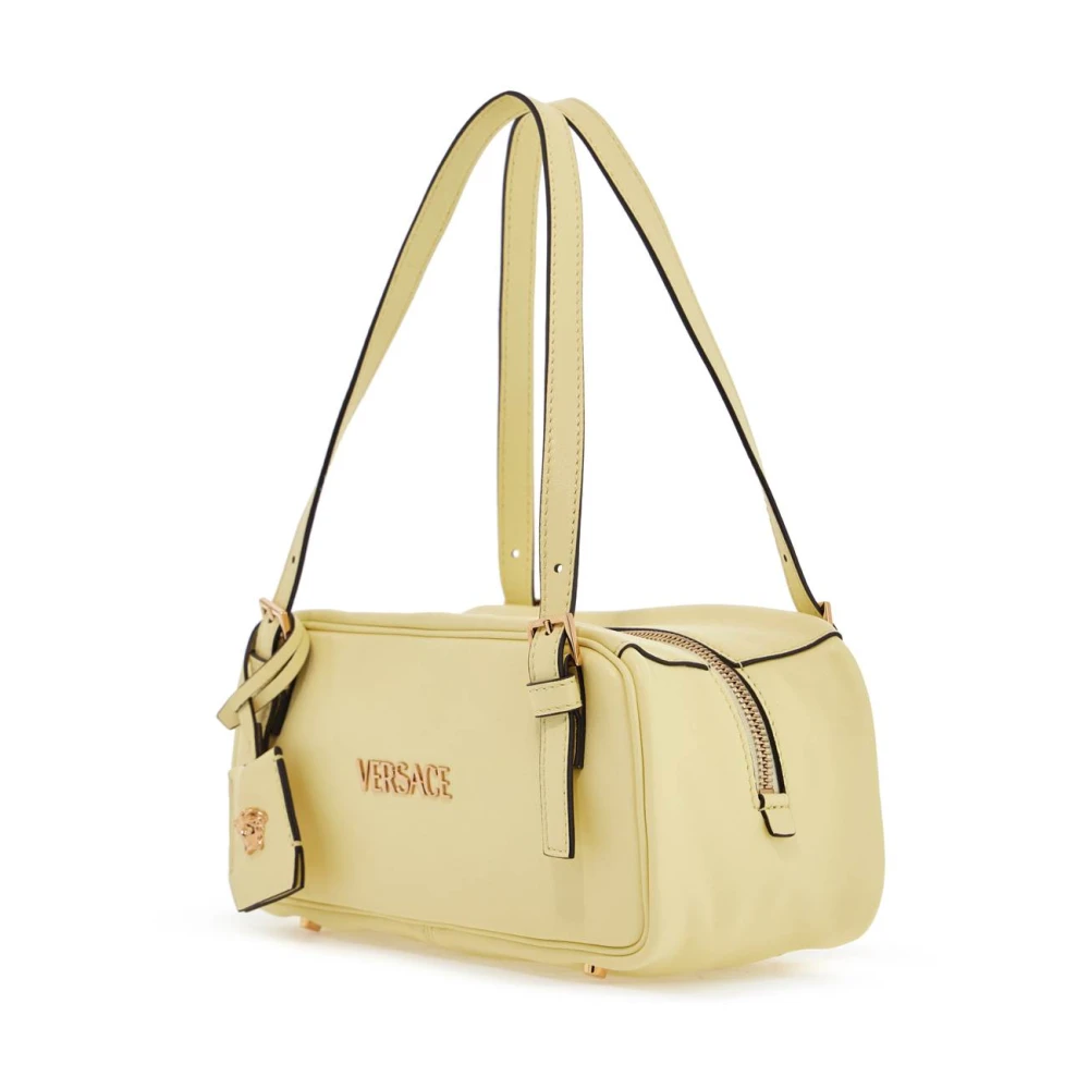 Versace Nappa Leren Bowlen Tas Yellow Dames