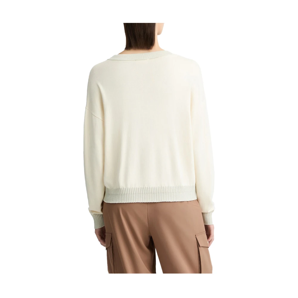 Liu Jo Beige Gebreide Trui Trendy Stijl Beige Dames