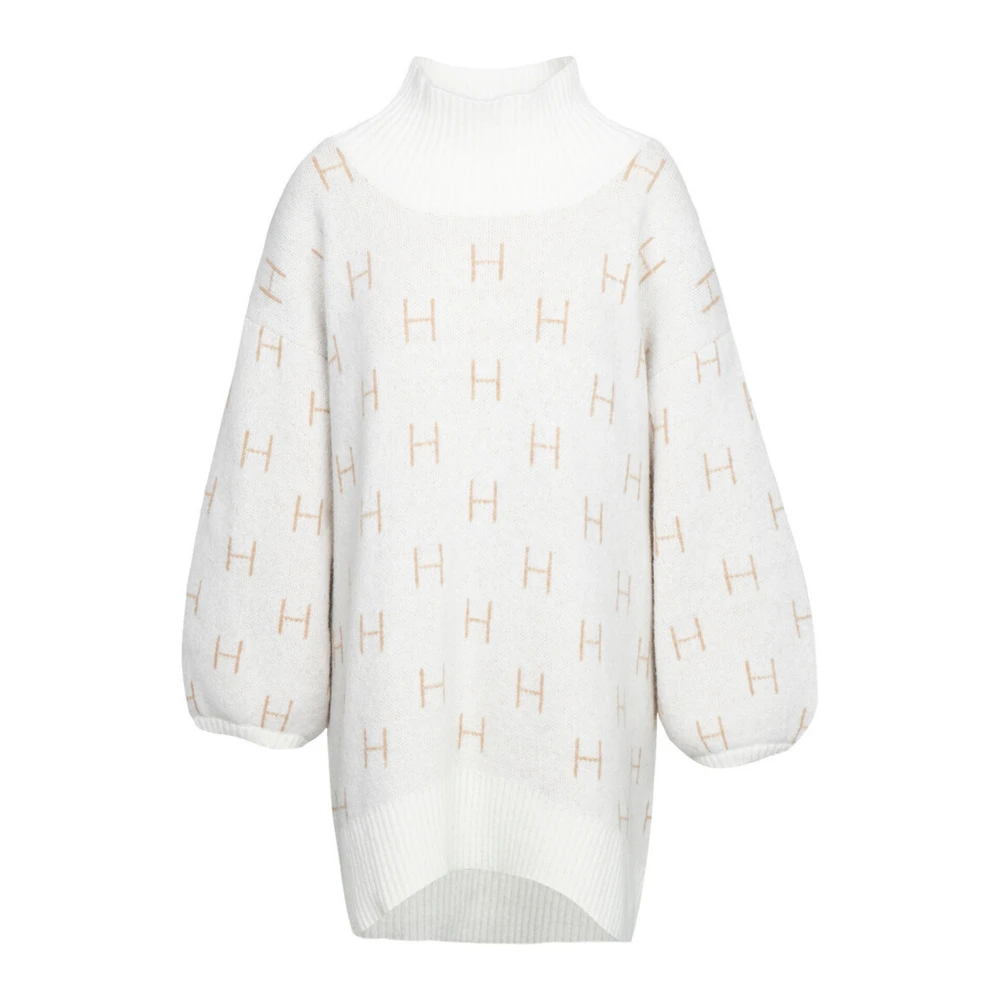 Hést Gezellige Oversized Gebreide Trui Wit White Dames