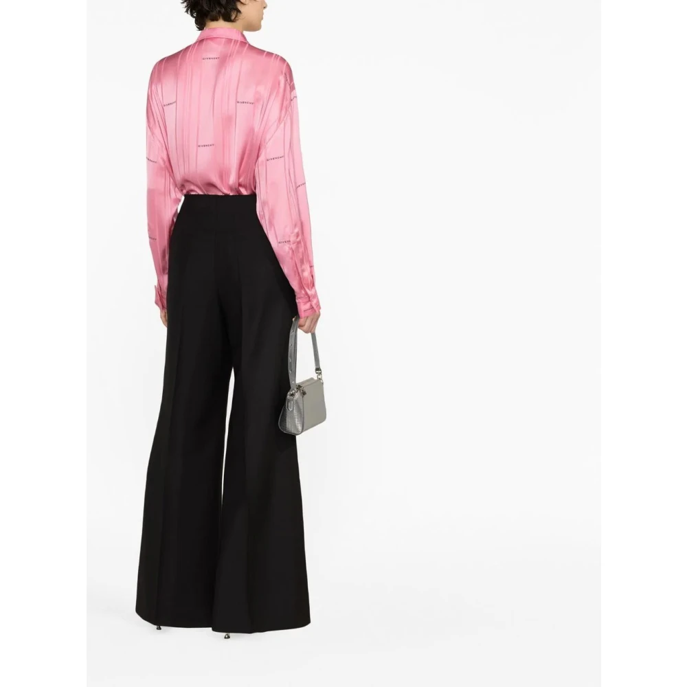 Givenchy Wijde Pijp Getailleerde Broek Black Dames