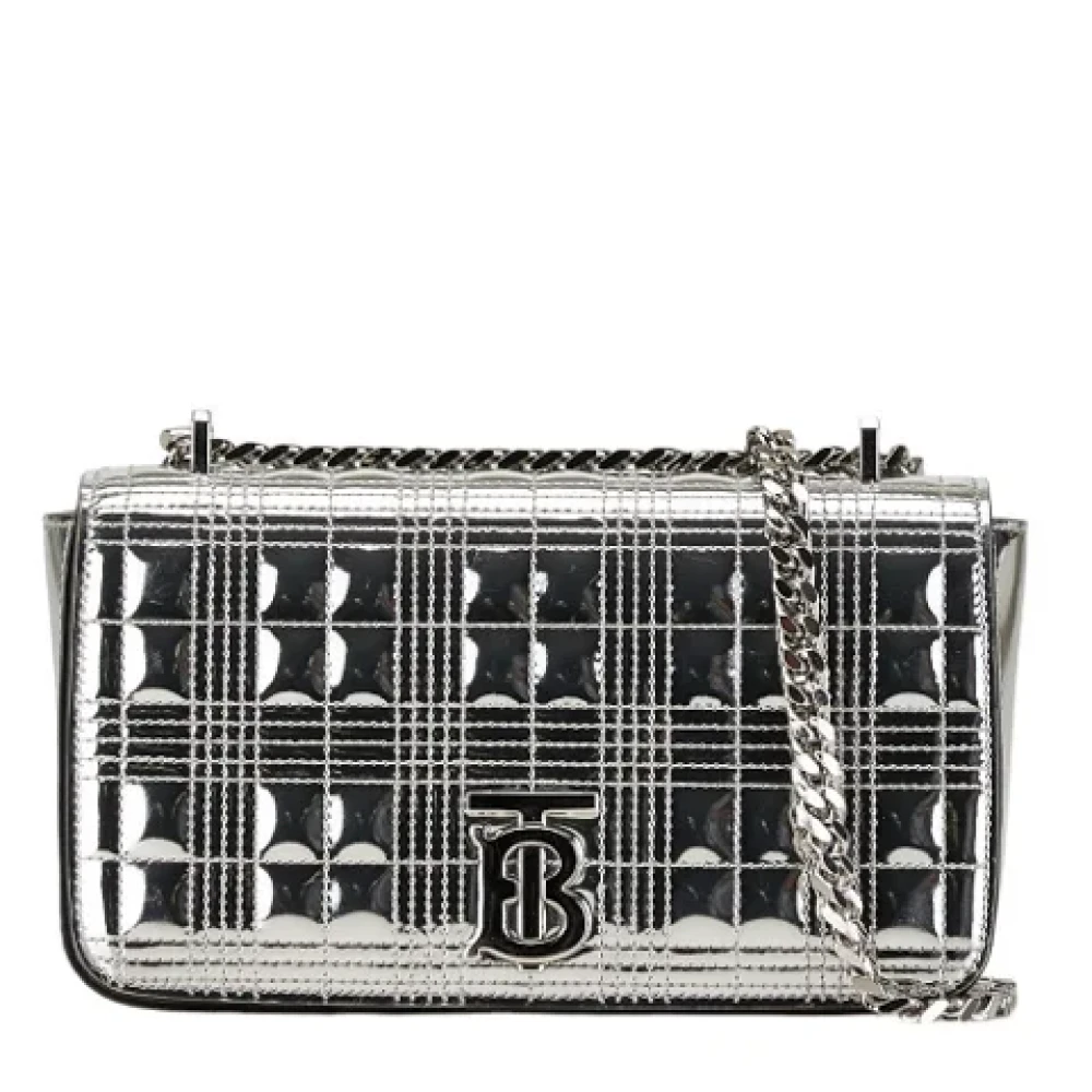 Burberry Vintage Pre-owned Leather shoulder-bags Gray Dames