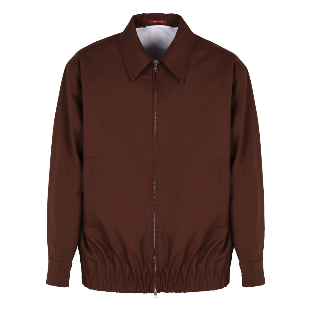 Gucci Men's Brown Classic Wool Bomber Jacket
