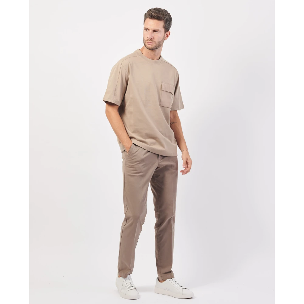 Hugo Boss Beige Pocketcargo T-shirt met Logozak Beige Heren