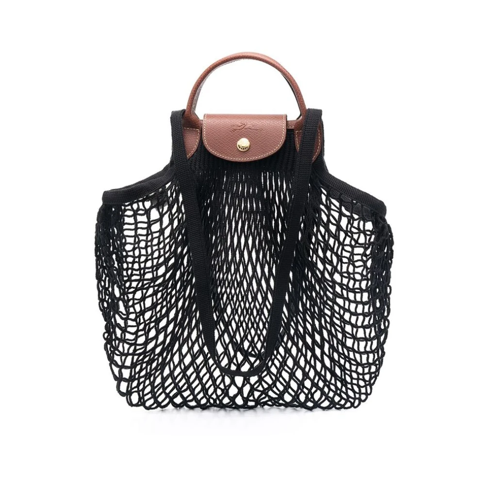 Longchamp Le Pliage Filet Net Tas Black Dames