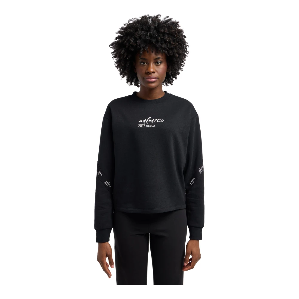 carlo colucci Urban Style Sweatshirt Atletico Collectie Black Dames