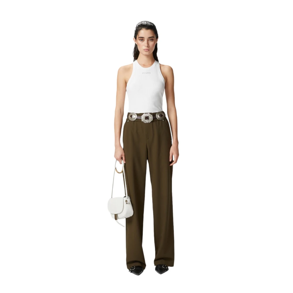 pinko Stijlvolle Broek voor Vrouwen Green Dames