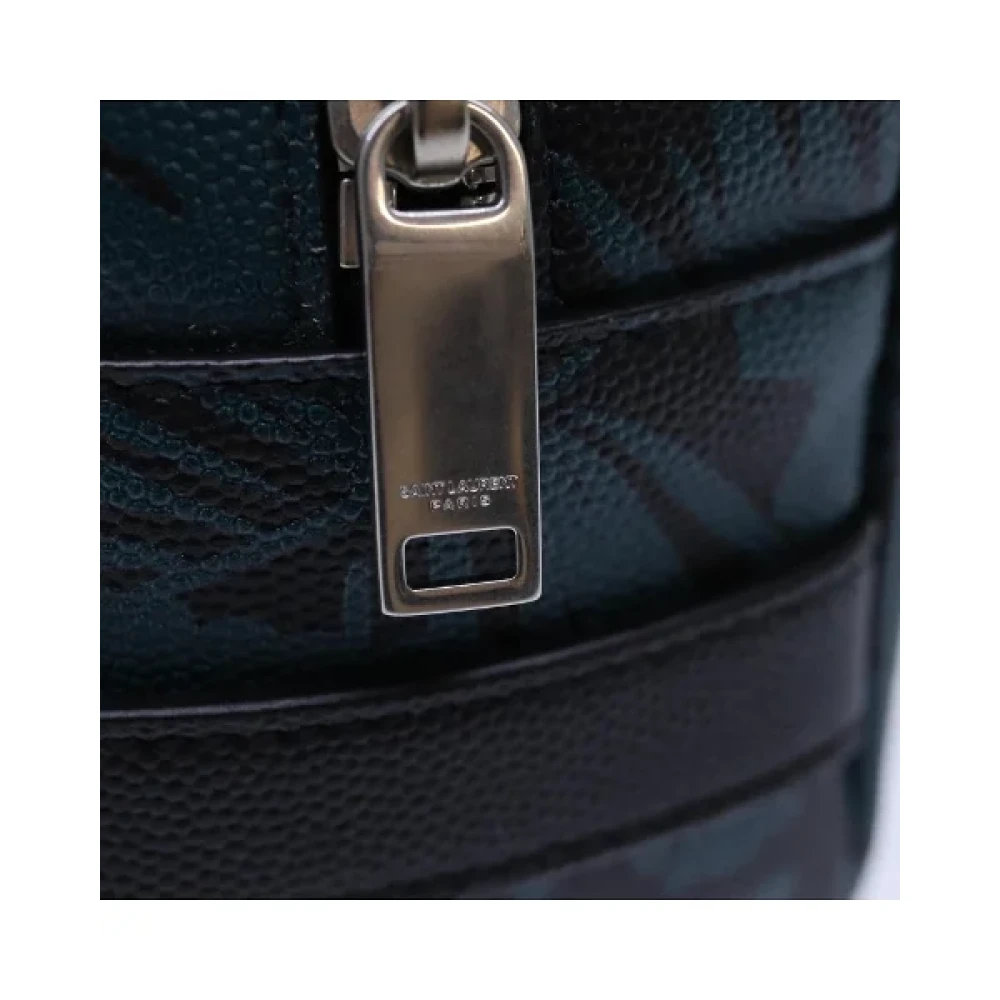 Saint Laurent Vintage Pre-owned Plastic pouches Blue Dames