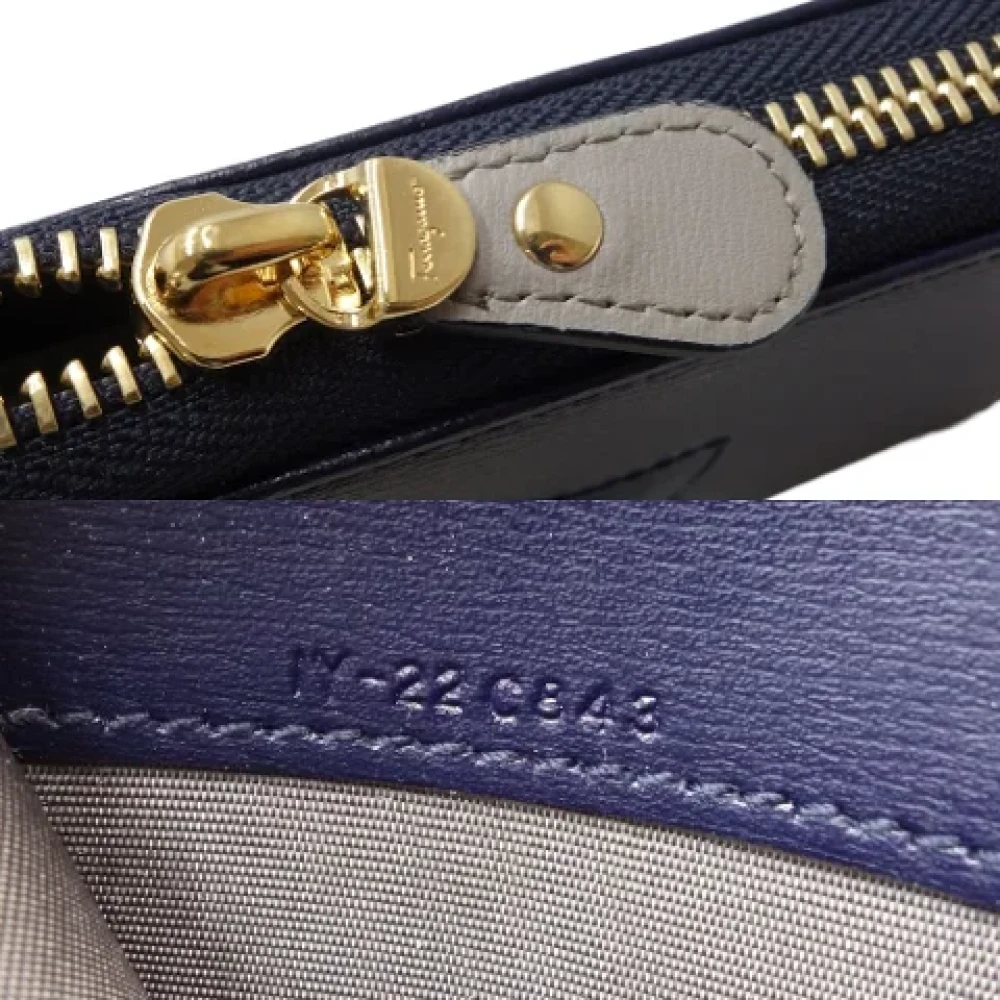 Salvatore Ferragamo Pre-owned Leather wallets Blue Dames