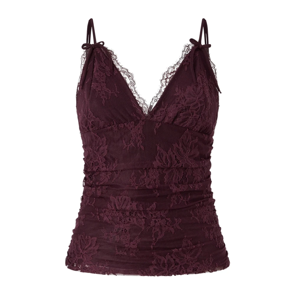 Pinko Women's Red Fragola Top - Sleeveless Tops - S - Tops