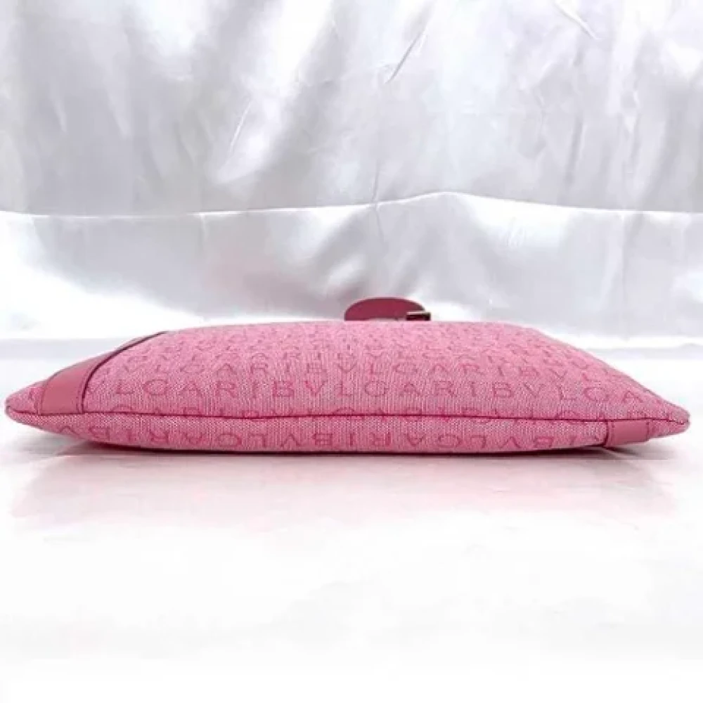 Bvlgari Vintage Pre-owned Canvas shoulder-bags Pink Dames