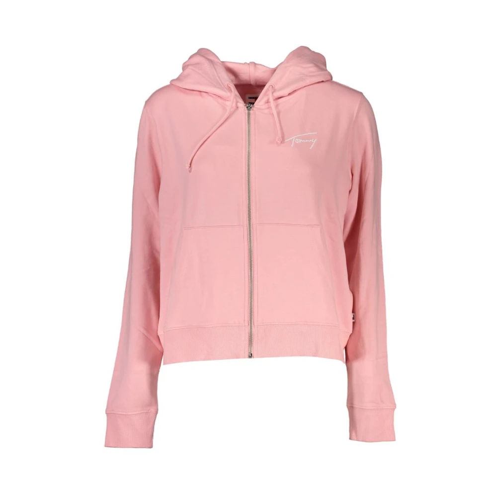 Tommy Hilfiger Rosa Modal Dam Pullover Hoodie Pink, Dam