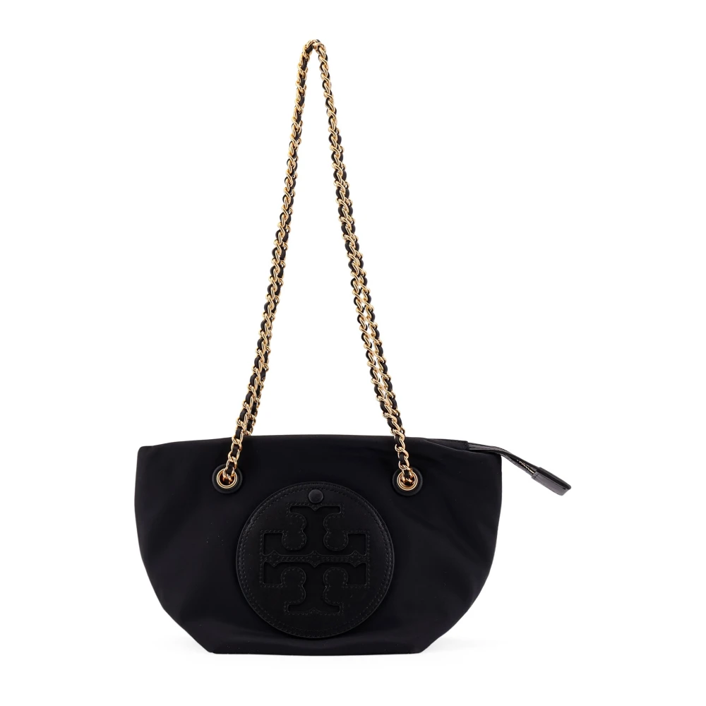 TORY BURCH Stijlvolle Nylon Schoudertas met Logo Black Dames