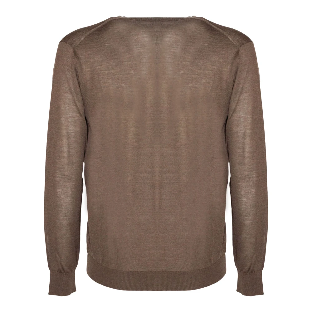 Kangra Bruine wollen vest met knoopsluiting Brown Heren