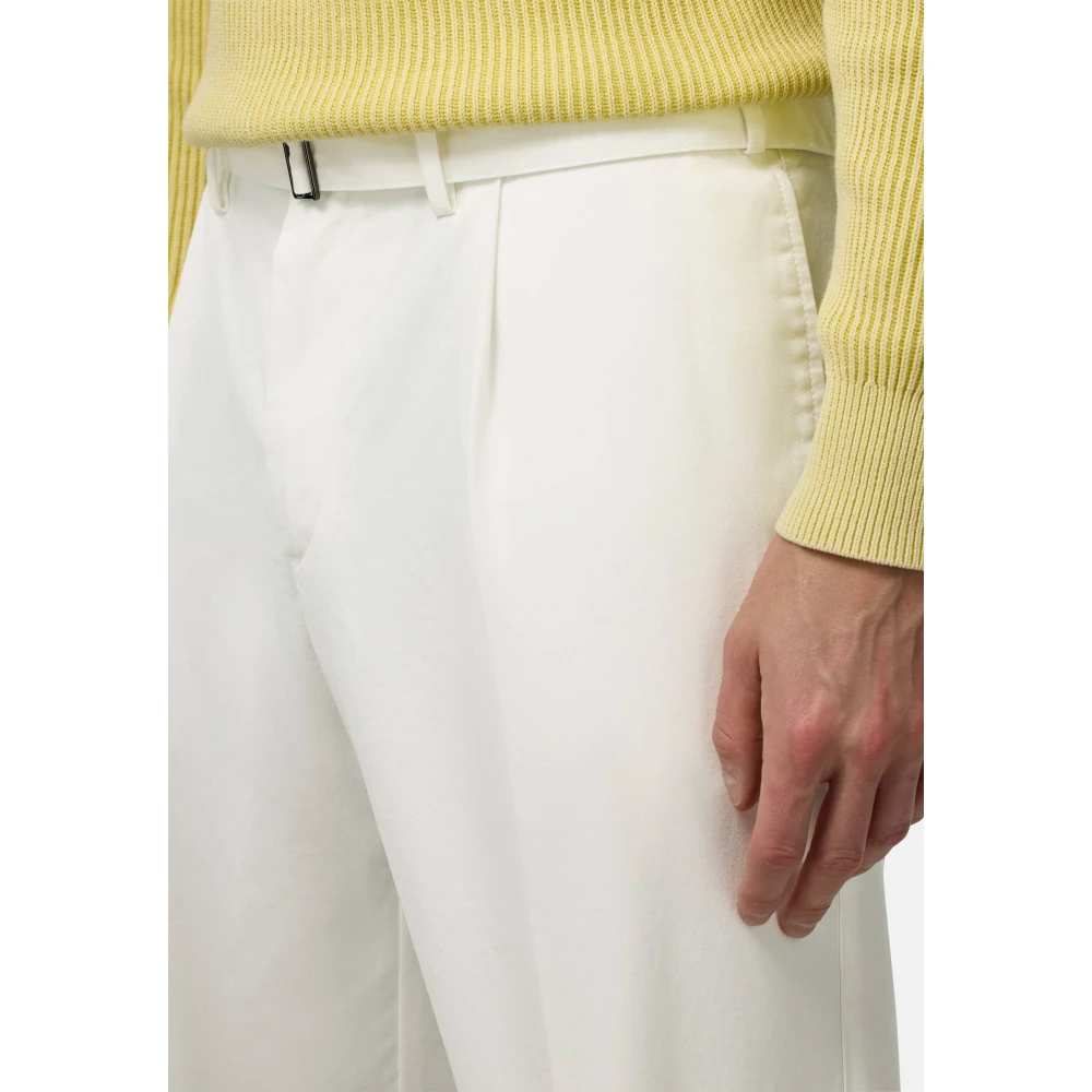 Boggi Milano Katoenen Broek White Heren