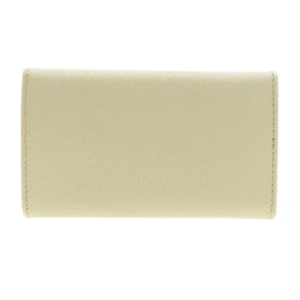 Prada Vintage Pre-owned Leather key-holders Beige Dames