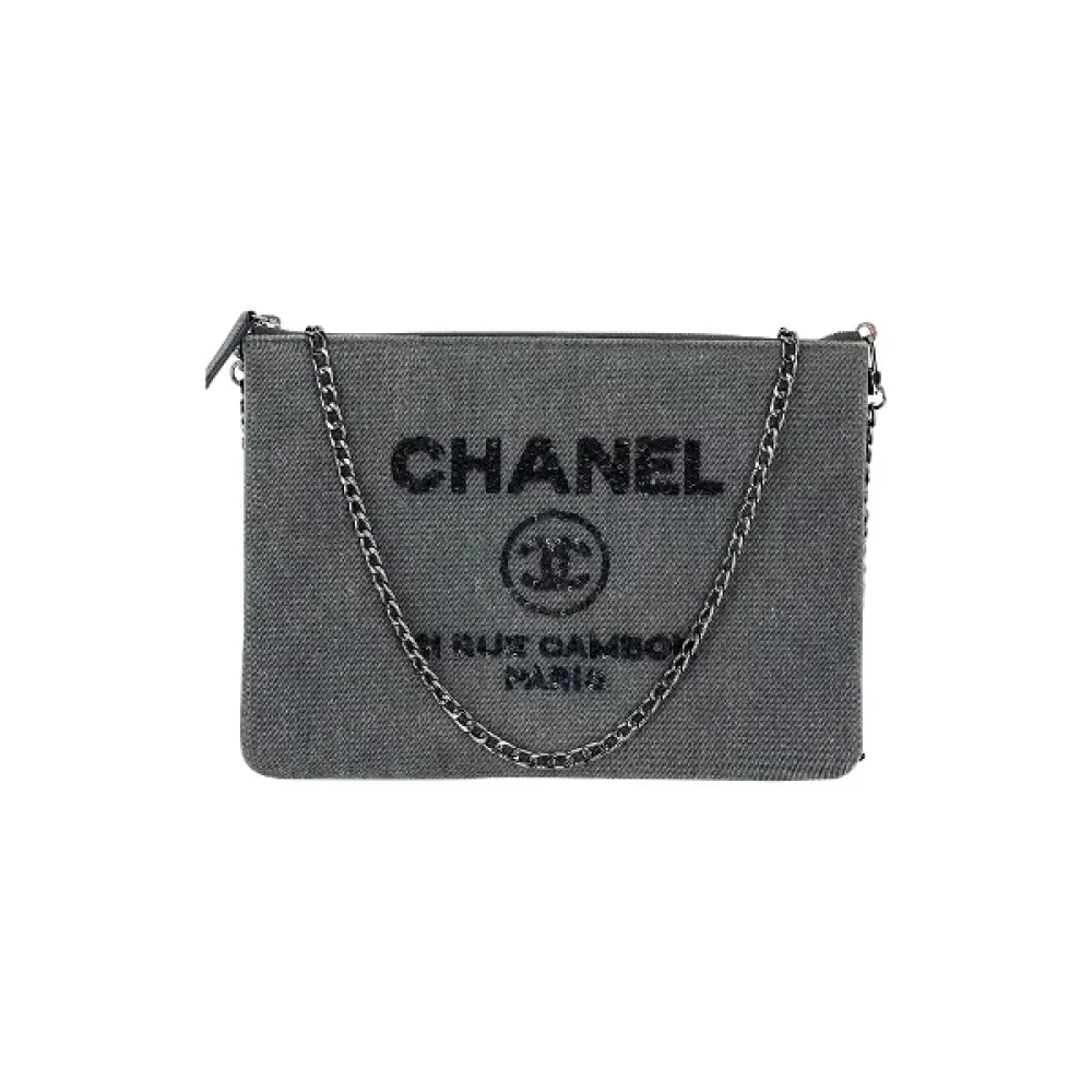 Chanel Vintage Pre-owned Denim chanel-bags Gray Dames