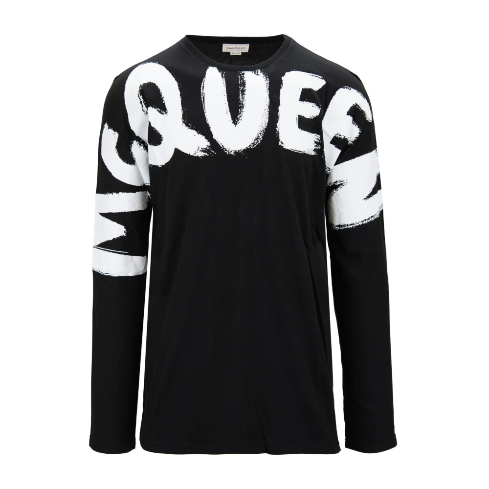 Alexander mcqueen Heren Katoenen Longsleeve T-shirt Black Heren