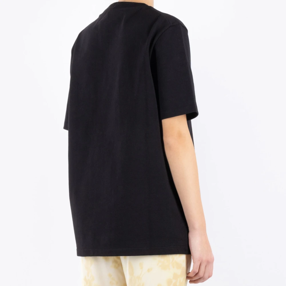 Jil Sander Zwart Katoenen T-Shirt Black Dames