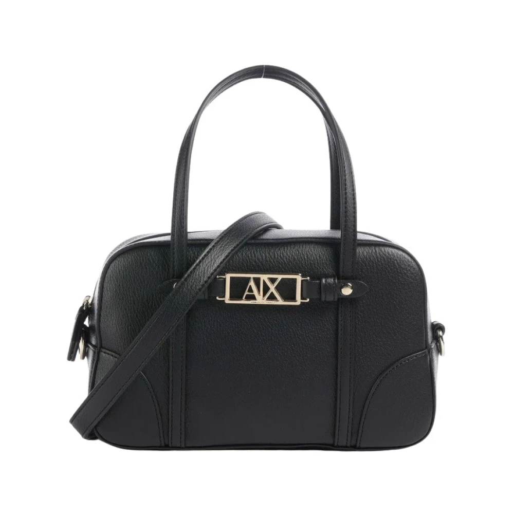 Armani Exchange Women's Black Handbags, One Size, Shopper Bag